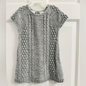 Koala Kids Grey Cable-Knit Sweater Dress, Size 24 Months, 2T